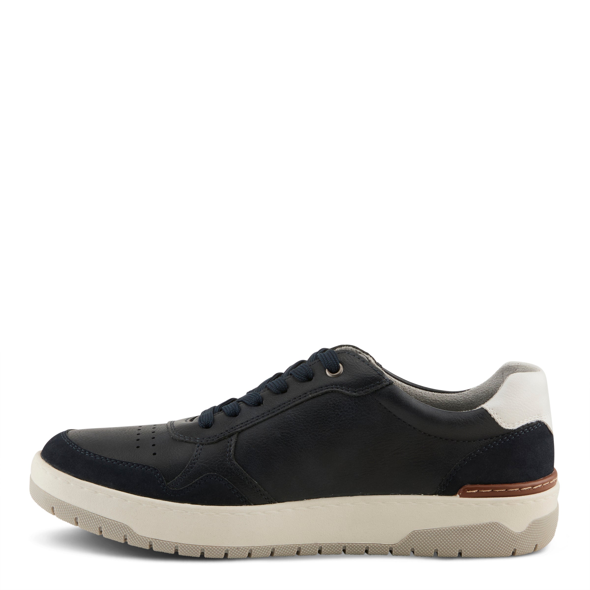 Syed men's lace-up casual sneakers in Navy