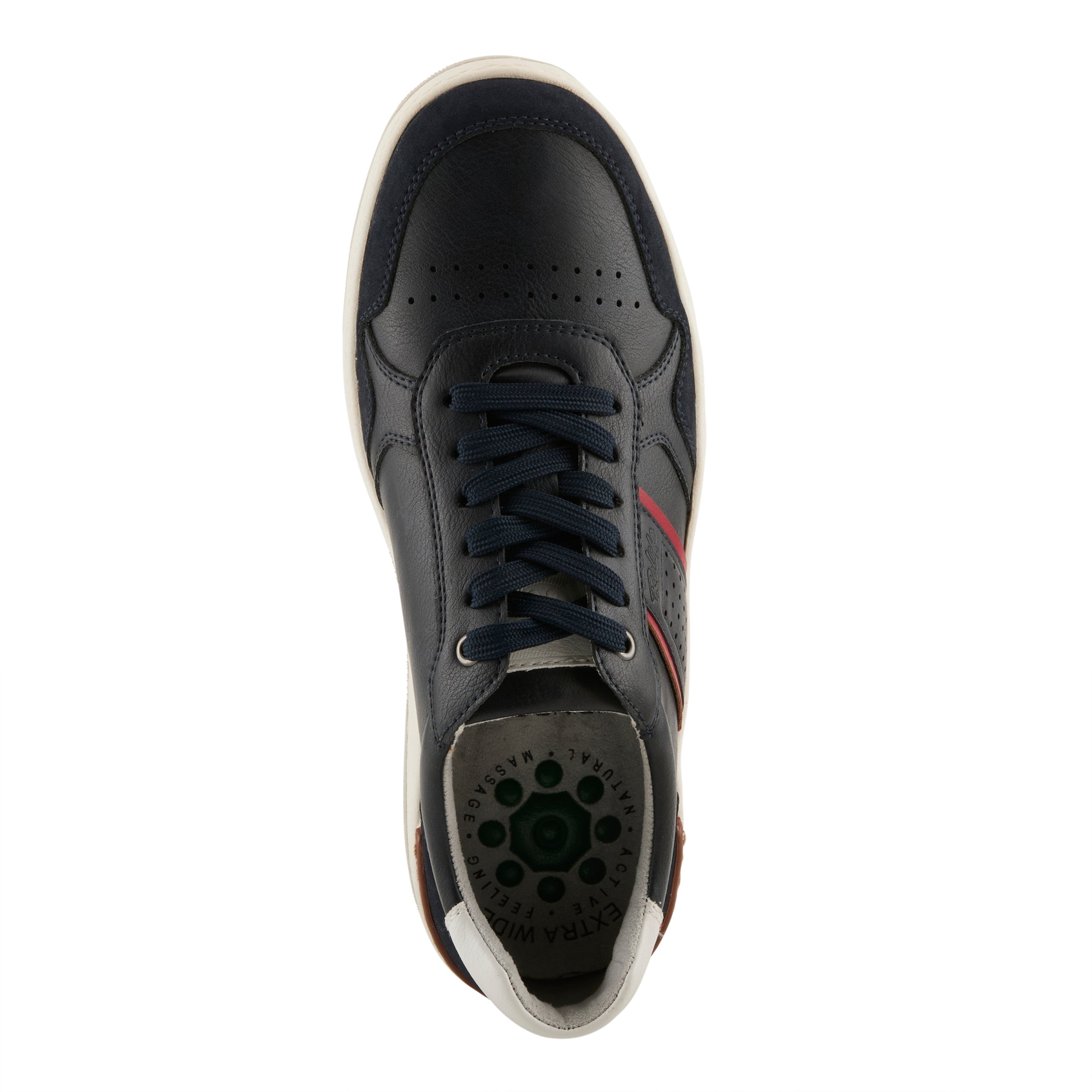 Syed men's lace-up casual sneakers in Navy