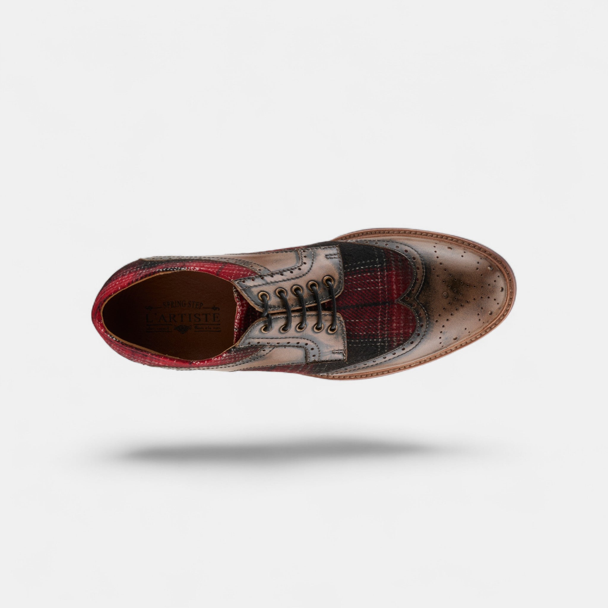 L'Artiste Men Thavo-Plaid Grey Multi Oxford Shoe