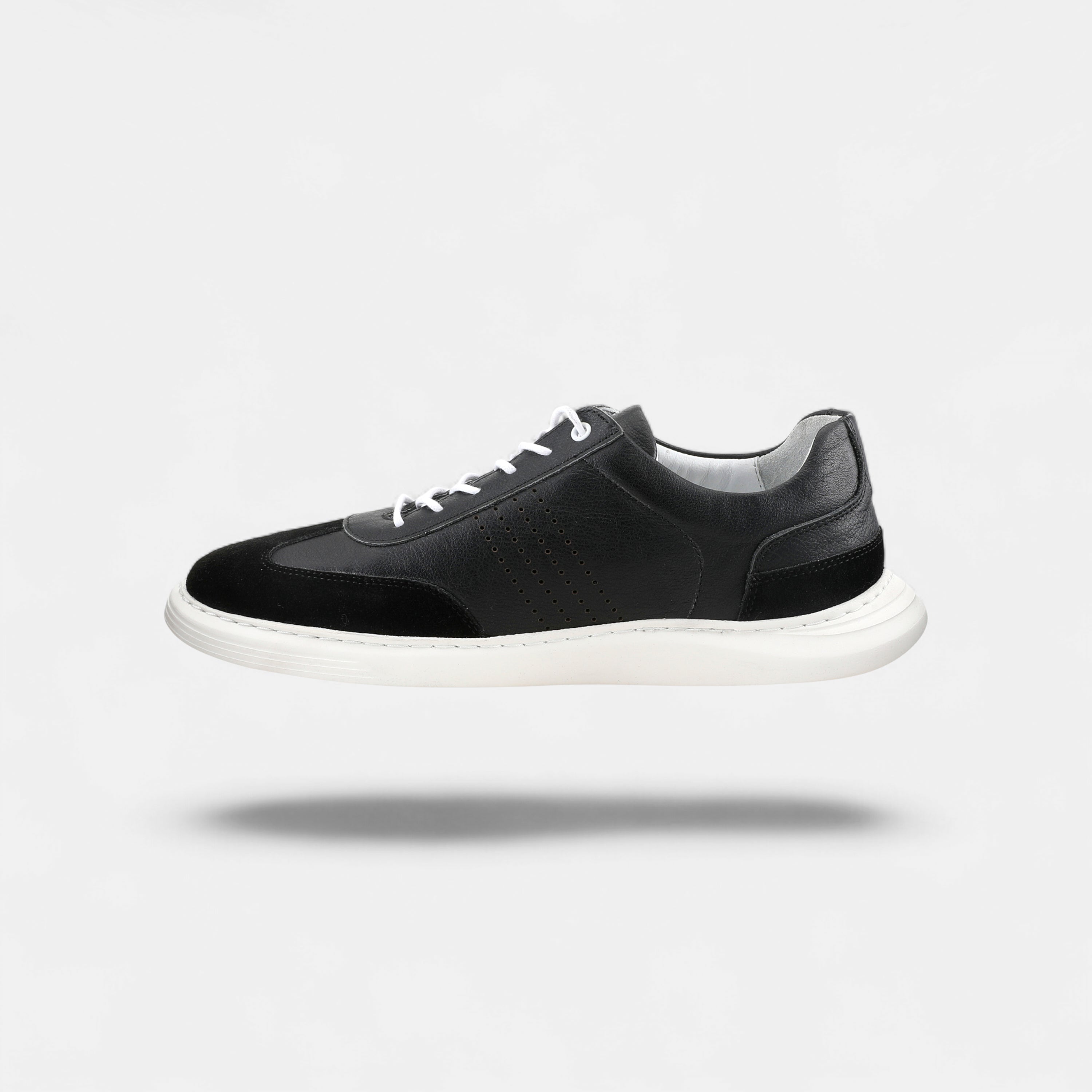 SPRING STEP MEN TRETON BLACK LACE-UP SNEAKERS
