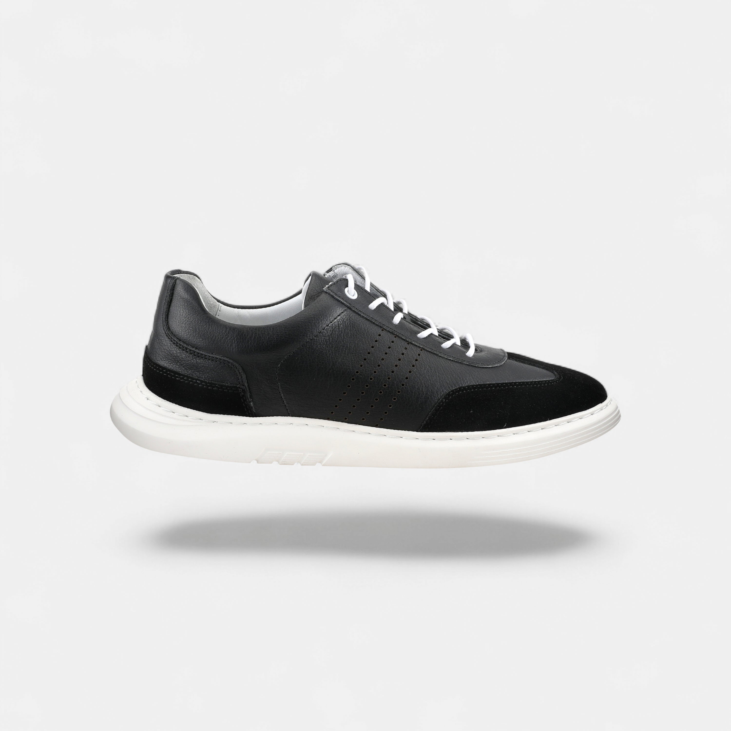 SPRING STEP MEN TRETON BLACK LACE-UP SNEAKERS