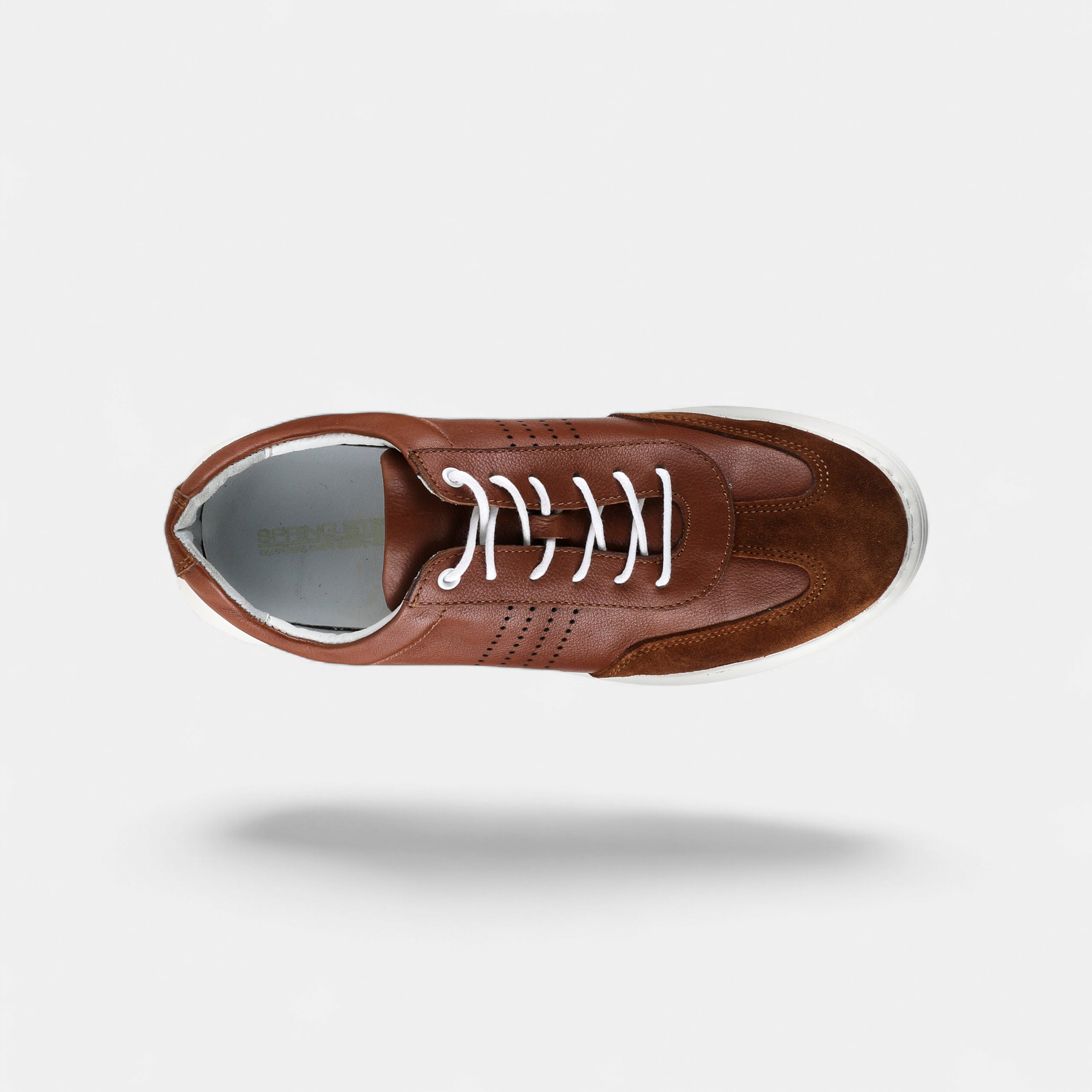 SPRING STEP MEN TRETON BROWN LACE-UP SNEAKERS
