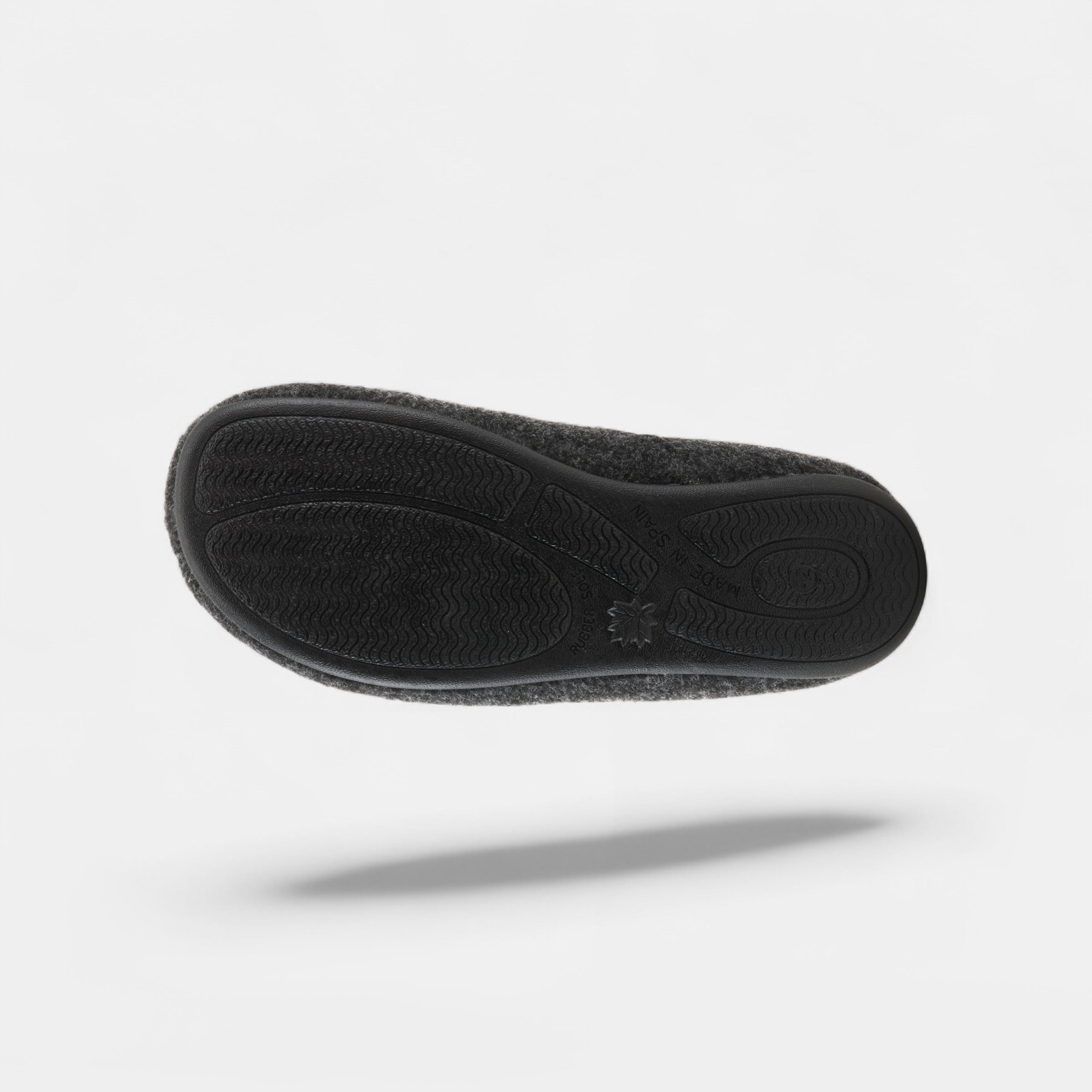 SPRING STEP MEN TWILED GREY QUILTED NYLON SLIP-ON SLIPPER